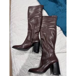 Chocolate brown below the knee boots size 7